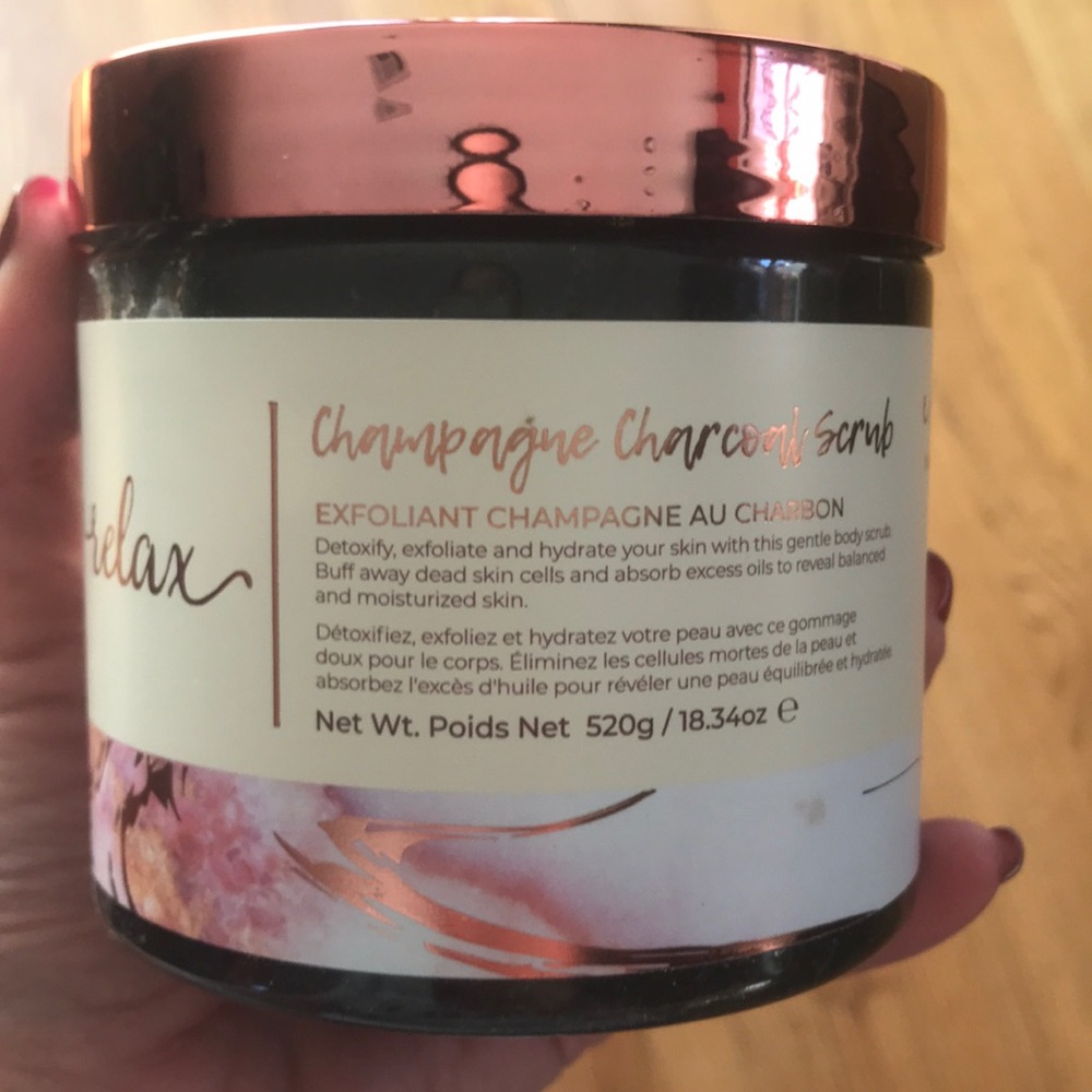 NWT Milk champagne charcoal scrub